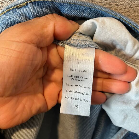 Frank & Eileen Monaghan High Rise Mom Jeans Size 29 Light Blue Wash - Picture 9 of 9